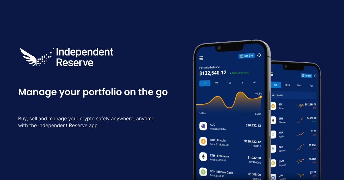 Independent Reserve Mobile App: Portfolio Management on the Go